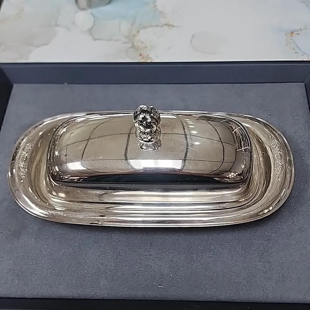 Vintage Silver Plated Butter Dish